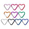 Axyghmz Lightweight Heart Shaped Keychain Clips Heavy Duty Carabiner Aluminum Alloy Carabiner Clip Spring Snap Hook Holder Aluminum Heart Shaped Carabiner Clip Outdoor Camping Hiking Travel, Silver view 2
