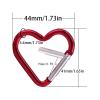 Axyghmz Lightweight Heart Shaped Keychain Clips Heavy Duty Carabiner Aluminum Alloy Carabiner Clip Spring Snap Hook Holder Aluminum Heart Shaped Carabiner Clip Outdoor Camping Hiking Travel, Silver view 4
