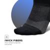 Feetures Trail Max Cushion Mini Quarter Sock - Hiking Socks for Men & Women - Blue Ridge Charcoal, S (1 Pair) view 4