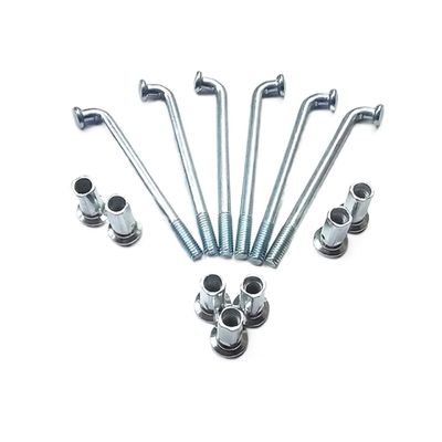 Bike Spokes 36 Pcs Bike Or Electric Bicycle E-Bike Spokes 12G 10G 8G Diameter 2.5/3.0/3.5mm Spoke #45 Carbon Steel Material with Nipples (Color : 12G 36pcs)
