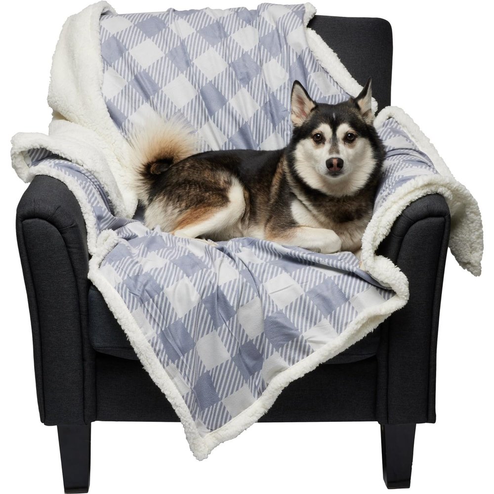 Coleman Buffalo Check Reversible Pet Throw Blanket - 50x60 (Grey/Charcoal)