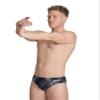 ARENA Mens Swim Brief Halftone Team Print MaxLife Athletic Swimwear Professional Training Swimsuit Sports Bathing Suit, Team Black, US Size 26 view 1