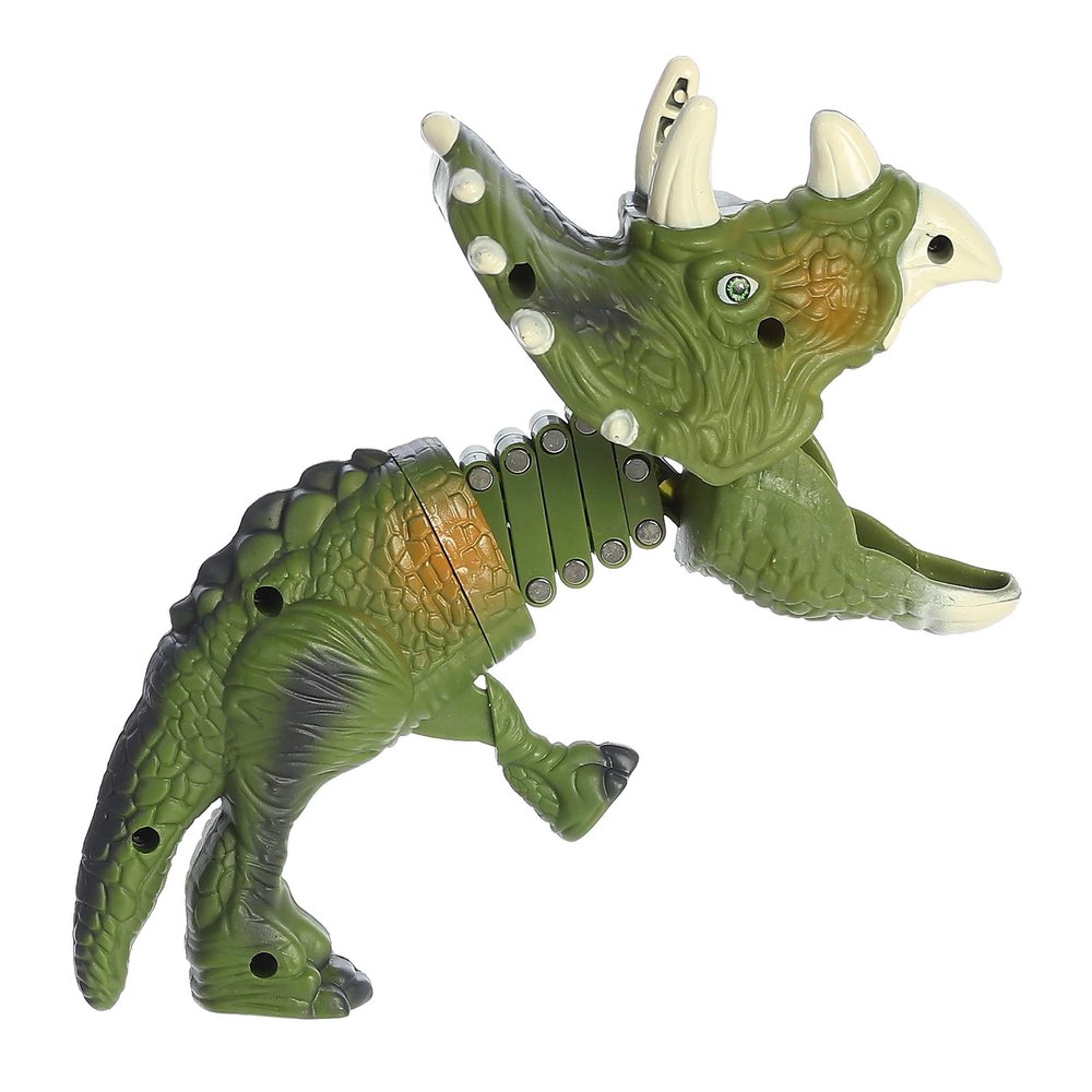 Aurora Toys Engaging Triceratops Grabber Toy - Endless Fun - Screen-Free Entertainment - Green 7.75 Inches