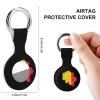 Belgian Map Flag Protective Case Compatible with AirTag Silicone Case Key Finder with Keychain for Bags Pets 2PCS view 2