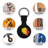 Belgian Map Flag Protective Case Compatible with AirTag Silicone Case Key Finder with Keychain for Bags Pets 2PCS view 3