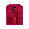 COUVER Womens Ladies Fleece PJ Pajama Set, Plaid/Red (1 set), Size L view 3