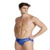 ARENA Mens Swim Brief Halftone Team Print MaxLife Athletic Swimwear Professional Training Swimsuit Sports Bathing Suit, Team Blue Green, US Size 38 view 1