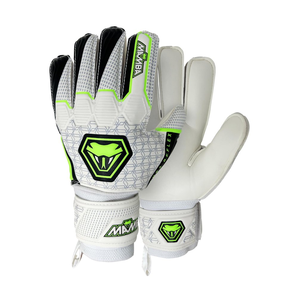 MAMBA Reflex Goalkeeper Gloves | Youth/Adult | Quality Latex Palm & Back Hand | Removable Finger Spine Protection & Double Length Latex Wristband | Standout Design (8)