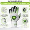 MAMBA Reflex Goalkeeper Gloves | Youth/Adult | Quality Latex Palm & Back Hand | Removable Finger Spine Protection & Double Length Latex Wristband | Standout Design (8) view 3