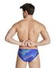 ARENA Mens Swim Brief Halftone Team Print MaxLife Athletic Swimwear Professional Training Swimsuit Sports Bathing Suit, Team Blue Green, US Size 34 view 2