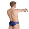 ARENA Mens Swim Brief Halftone Team Print MaxLife Athletic Swimwear Professional Training Swimsuit Sports Bathing Suit, Team Navy, US Size 32 view 2