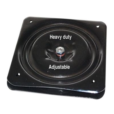 #17500 10 1/4" SQ Large Black Swivel Plate - Heavy Duty