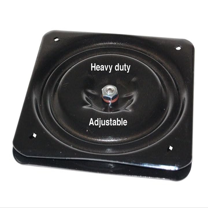 #17500 10 1/4" SQ Large Black Swivel Plate - Heavy Duty