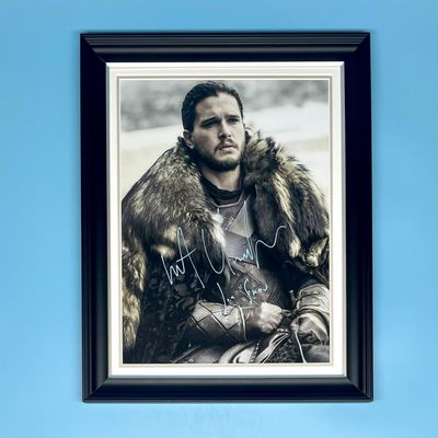 Kit Harington Signed Photo In Luxury Handmade Wooden Frame & AFTAL Member Certificate Of Authenticity Movie Film TV Autograph Memorabilia Game of Thrones Jon Snow Poster