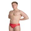 ARENA Mens Swim Brief Halftone Team Print MaxLife Athletic Swimwear Professional Training Swimsuit Sports Bathing Suit, Team Red, US Size 30 view 1