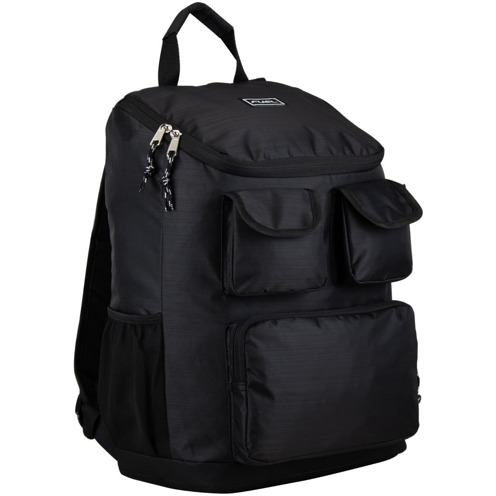 FUEL Storm Multi-Pocket Cargo Backpack with High Capacity Top-Loader Entry - Black