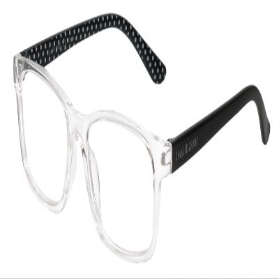 Calabria IM 31268 Blue Light Glasses +1.25 Crystal Clear Black White Polka Dot Women Designer Trendy Chic Readers Eyeglasses