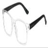 Calabria IM 31268 Blue Light Glasses +1.25 Crystal Clear Black White Polka Dot Women Designer Trendy Chic Readers Eyeglasses view 1