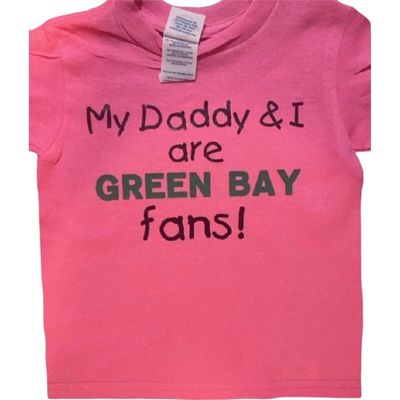 Green Bay Toddler Shirt Girls Kids Youth Funny Daddy Shirt (3t, Pink)