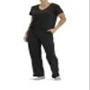 No Nonsense Women's Short Sleeve Sleep Tee and Pajama Pant 2 Piece Sleepwear Set, Black, X-Large view 1
