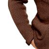 Men's Stand Collar Button Down Cardigan Casual Slim Fit Cardigan Jacket Thermal Waffle Knit Sweaters (Coffee,3X-Large) view 4