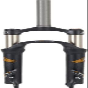 AMeLL Mountain Bike Suspension Fork 26/27.5/29 Inch MTB Fork 100mm Travel Disk Brake 1-1/8 Straight Front Fork (Color : Yellow, Size : 27.5inch)
