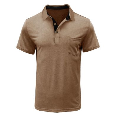 US Marine Corps Golf Shirt for Men, Army Performance Polo Shirts with Pocket, Military Combat Tactical T Shirts