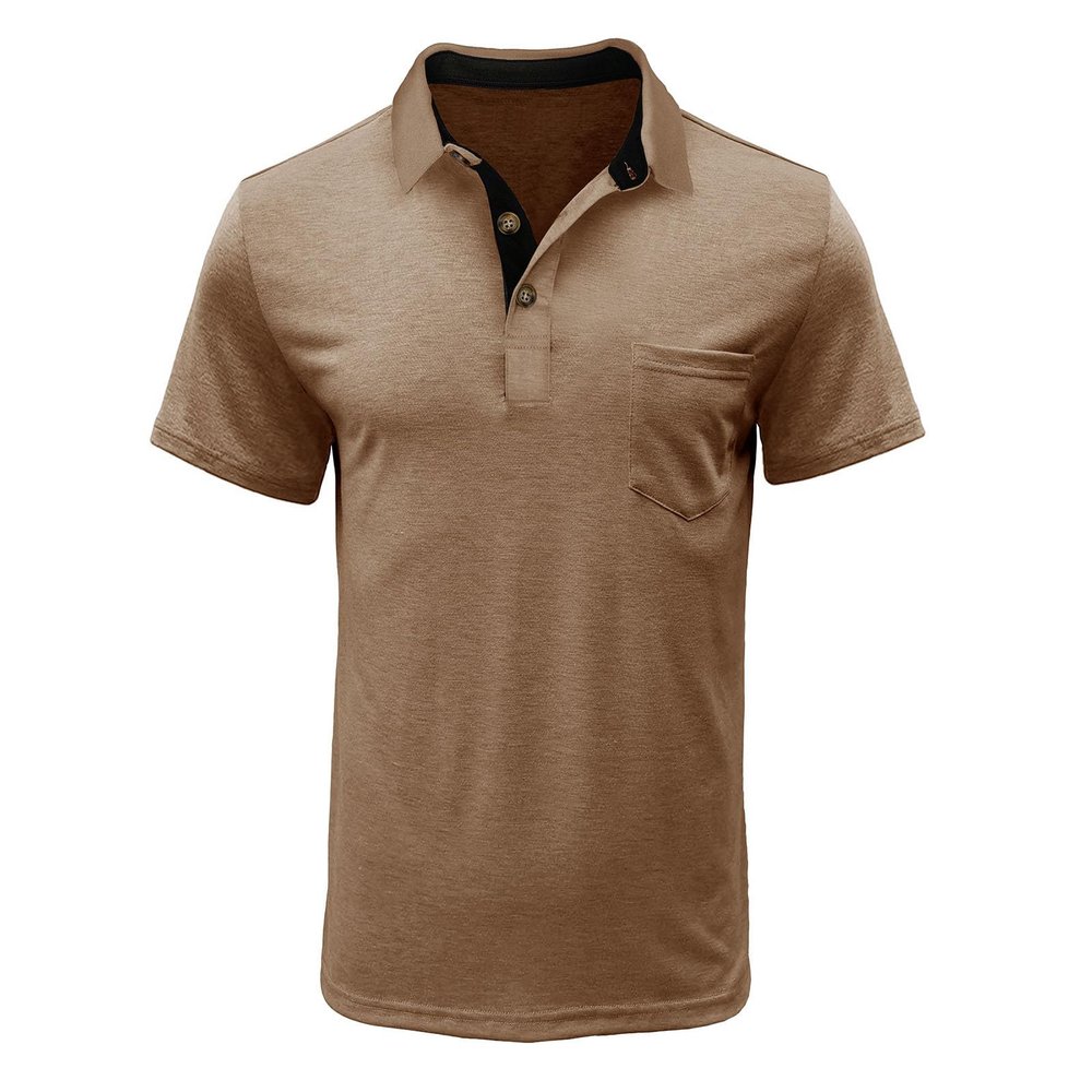 US Marine Corps Golf Shirt for Men, Army Performance Polo Shirts with Pocket, Military Combat Tactical T Shirts