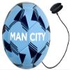 Icon Sports Manchester City Training Ball Size 4, Licensed Man City Kick Throw Solo Practice Training Ball #4, Blue view 3