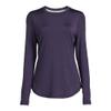 Cuddl Duds ClimateRight Women's Long-Sleeve Crew Neck Base Layer Top (US, Alpha, Medium, Regular, Regular, Navy) view 4