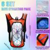 Chunful 6 Pack Running Hydration Backpack Lightweight Water Backpack Essential for Festivals Rave Hydration Pack with 2L Hiking Water Bladder for Adult Running Cycling Climbing Hiking(Classic Style) view 3
