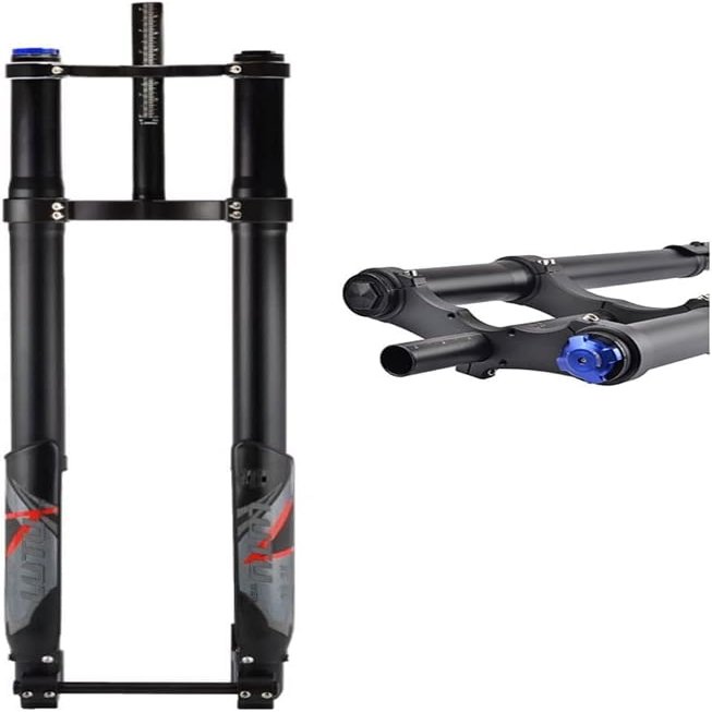 AMeLL Fat Bike Air Suspension Inverted Fork 26/27.5/29Inch Straight Front Fork Travel 220mm