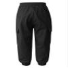 Fldy Kids Boys Cargo Trousers with Pockets Joggers Sweatpants Casual Dungarees Trousers Sportswear Activewear Black 10 Years view 3