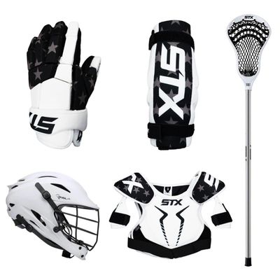 Lacrosse Unlimited 5-Piece STX Stallion USA Youth Starter Set with STX Rival Jr. Helmet