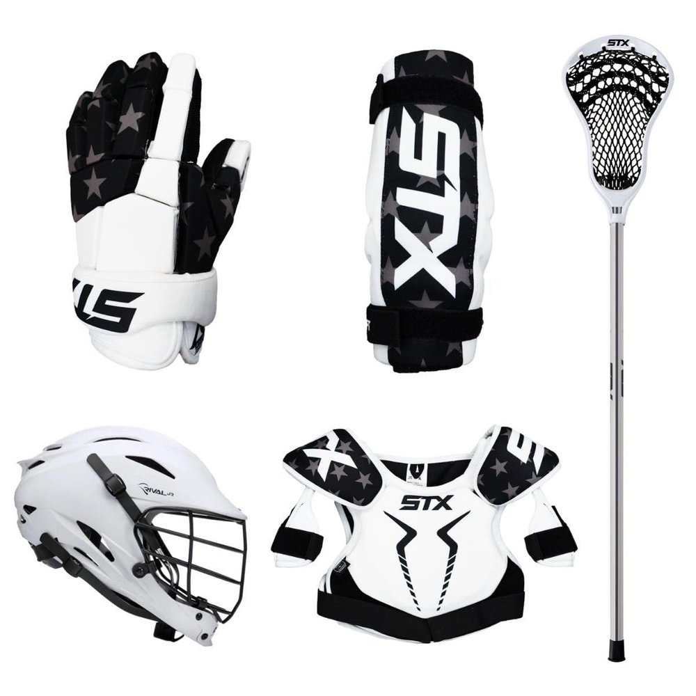 Lacrosse Unlimited 5-Piece STX Stallion USA Youth Starter Set with STX Rival Jr. Helmet