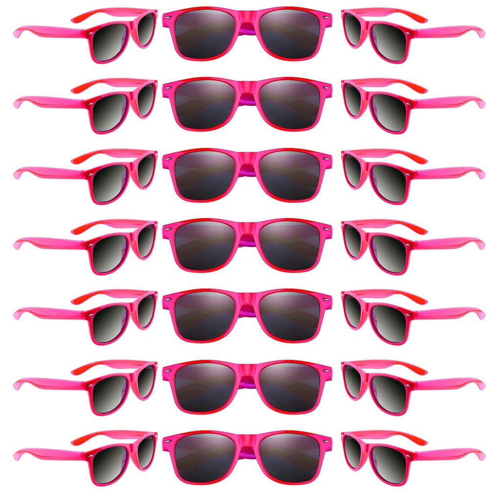 Bouiexye 48 Pack Party Sunglasses Bulk for Summer Wedding Party Goody Bag Fillers Supplies (Rose Red)