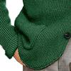 Men's Stand Collar Button Down Cardigan Casual Slim Fit Cardigan Jacket Thermal Waffle Knit Sweaters (Green,Large) view 4