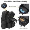 CVLIFE 60L Tactical Backpack for Men Women Military Large Army Rucksack With D-Ring Molle Clips Compass Accessories 3 Day Bug Out Survival Molle Bag Hiking Camping Gym Daypack Backpacks,Black view 4
