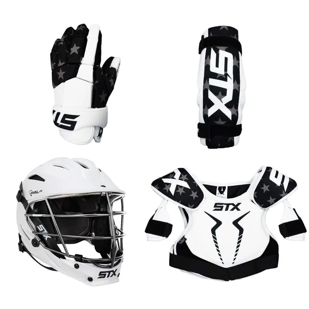 Lacrosse Unlimited 4-Piece STX Stallion 75 USA Youth Starter Set with STX Rival Jr. Helmet