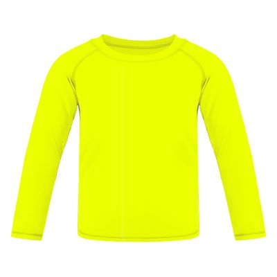 Auranso Boys Rash Guard Swim Shirt UPF 50+ Long Sleeve Sun Protection Quick Dry Shirt 8-9Years Fluorescent Yellow
