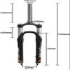 AMeLL 27.5'' Mountain Bike Suspension Fork 100mm Travel MTB Oil Spring Fork 1-1/8" Straight Tube Bicycle Front Fork (Color : 27.5'' Black) view 2