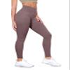 ODODOS Tummy Control Full Length Compression Leggings with Inner Pocket for Women, 28" High Waist Workout Running Yoga Pants, Purple Taupe, Large view 1