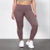 ODODOS Tummy Control Full Length Compression Leggings with Inner Pocket for Women, 28" High Waist Workout Running Yoga Pants, Purple Taupe, Large view 2