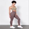 ODODOS Tummy Control Full Length Compression Leggings with Inner Pocket for Women, 28" High Waist Workout Running Yoga Pants, Purple Taupe, Large view 4