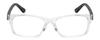 Calabria IM 31268 Blue Light Glasses +2.50 Crystal Clear Black White Polka Dot Women Designer Trendy Chic Readers Eyeglasses view 2