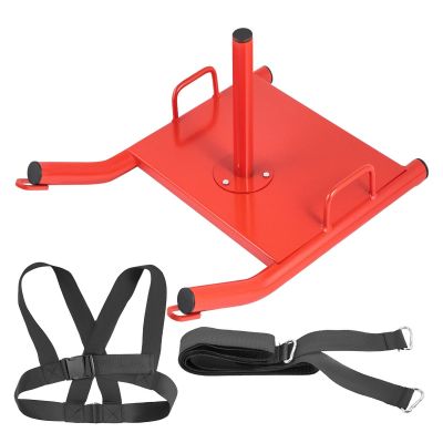 SWEPER Weight Sled Power Speed Sled W/Adjustable Shoulder Harness Strength Training Running Football Fitness Max Capacity 500LBS
