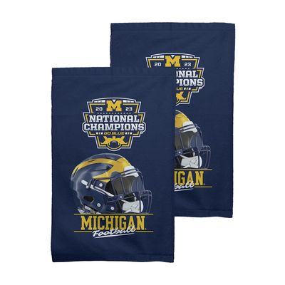 Northwest NCAA Michigan Wolverines 2023 National Champions Fan Towel 2 Pack, Lightweight Game Day Set, Stadium Sideline Gym Travel Accessory, 16 x 25 Inch