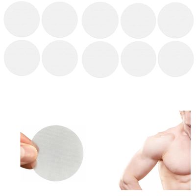 alblinsy 100 Pairs Nipple Cover for Men,Mens Tape Pasties Patch Nipple Covers, Anti Chafing Protector Disposable Adhesive Nipple Guard Stickers for Runners Sports Gym Daily(Transparency)