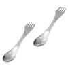 Kisangel 2pcs Stainless Steel Three-purpose Tableware Multipurpose Fork Soup Spoon Dessert Spoon Catering Cutter view 1
