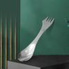 Kisangel 2pcs Stainless Steel Three-purpose Tableware Multipurpose Fork Soup Spoon Dessert Spoon Catering Cutter view 3